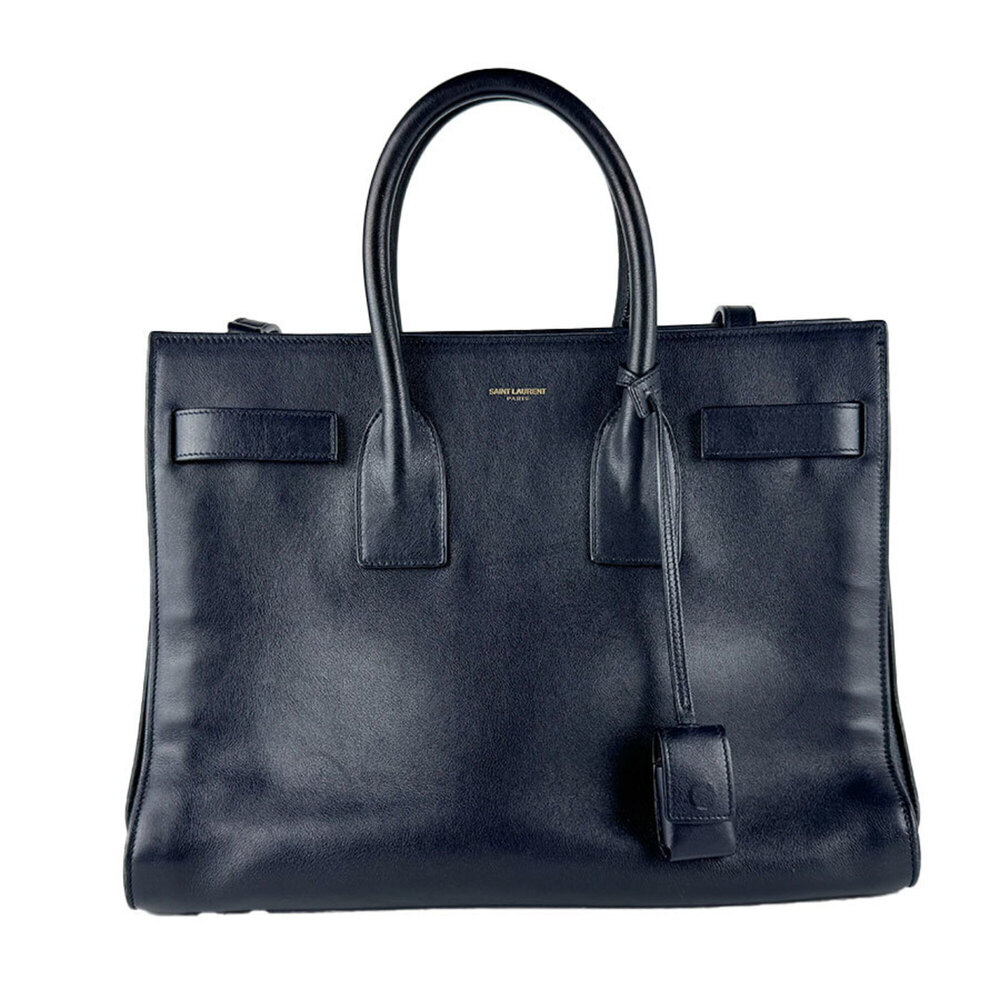 Saint Laurent SAINT LAURENT Handbag Shoulder Bag Sac de Jour Small Leather Bl...